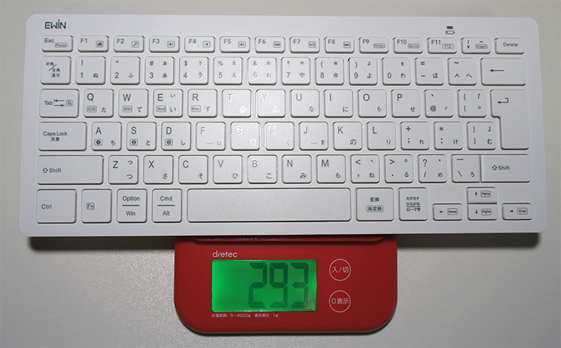 Ewin Bluetoothキーボード 重さ